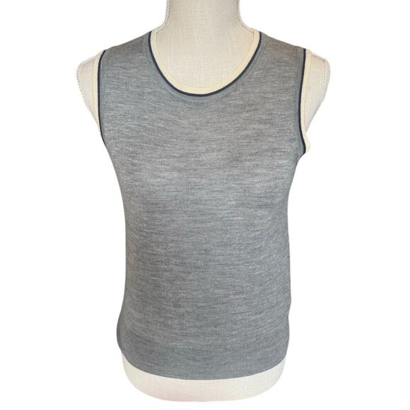 J.Crew 100% Merino Wool Sweater Vest Gray Women’s Size Small - Picture 1 of 4